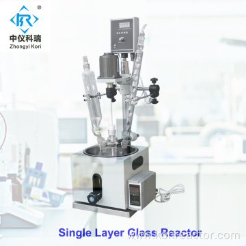 Single layer glass reactor lab use bioreactor reactor1L